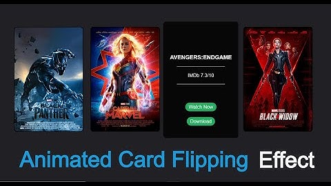 Animated Movie Card Flipping Tutorial Using HTML & CSS