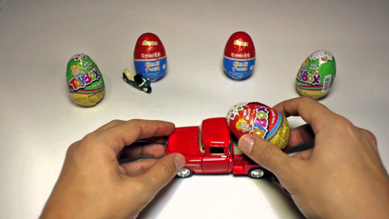 3 Surprise Eggs Fantastic Toys Motorcycle RED TRUCK YouTube