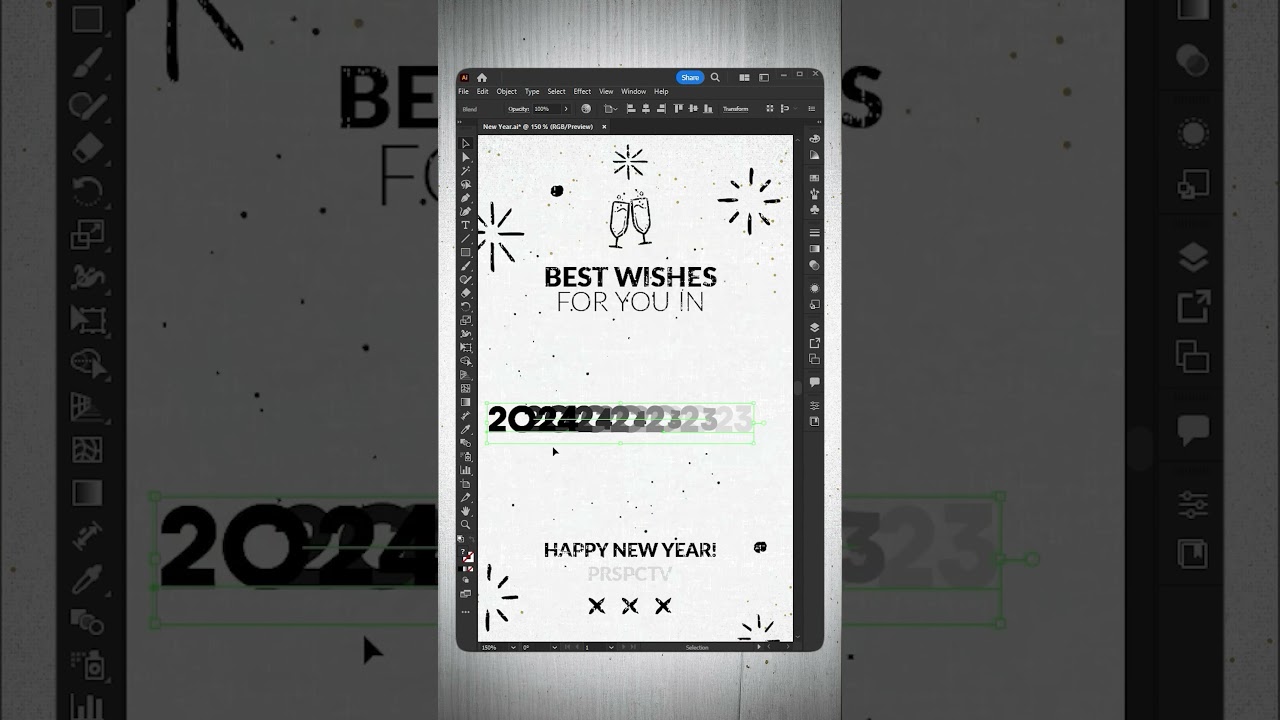 Flip Text Effect in Illustrator⚡️