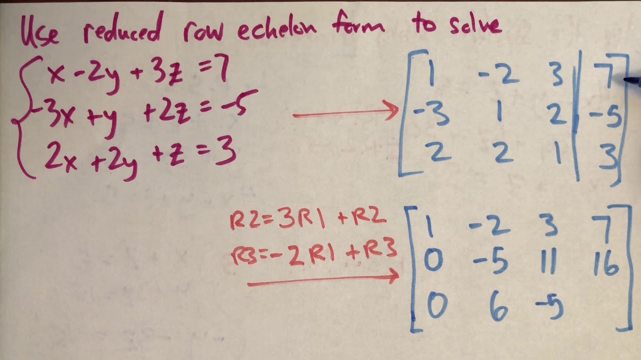 Use reduced row echelon form to solve a system (consistent, independent ...