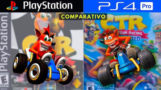 Comparación de Crash Bandicoot en PS1 y PS4 - Scheda Up