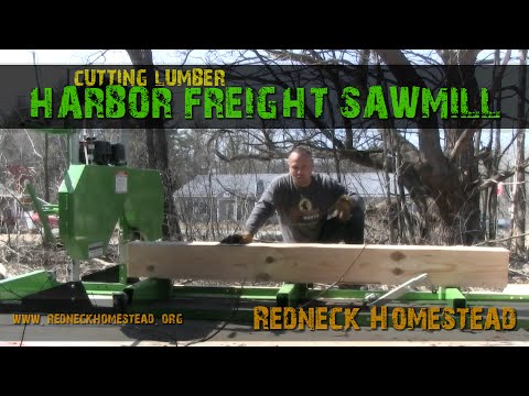 First Lumber Run & Further Review: Central Machinery / Harbor Freight Sawmill | Redneck Homestead
