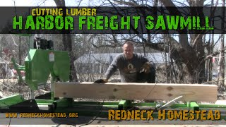 First Lumber Run & Further Review: Central Machinery / Harbor Freight Sawmill | Redneck Homestead
