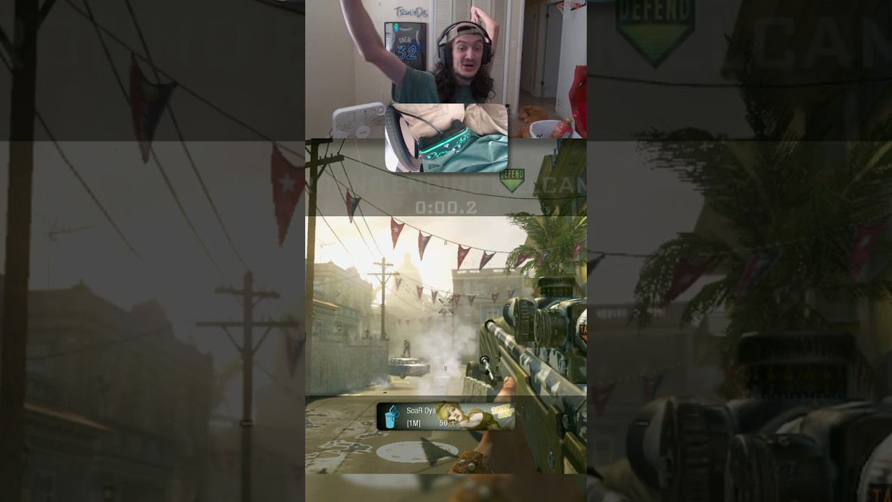 One Handed Trickshot on Bo1! #onehandedgamer #callofduty #xbox360 #trickshot
