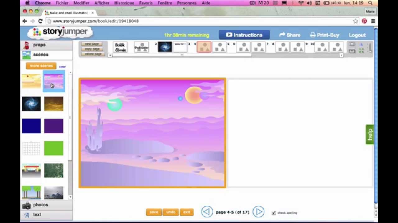 Storyjumper en français : première histoire en classe