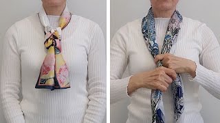 6 วิธีสวมผ้าพันคอที่งดงามและมีสไตล์ โดยมีข้อแตกต่างเพียงเล็กน้อย