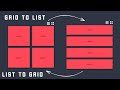 How to create list view and grid view using javascript