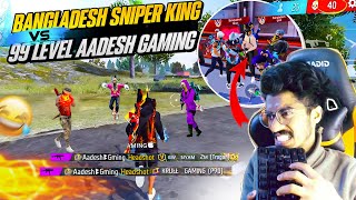 Bangladesh Sniper King Vs 99 Level Aadesh Gaming || Fight For Booyah _ Garena Free Fire