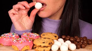 ASMR ROUND FOOD ~ Donuts, Cookies, Chocolate Balls (No Talking)