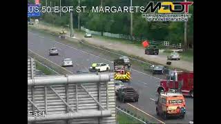 Maryland: Distracted Driving Crash Captured By MDOT Traffic Cam