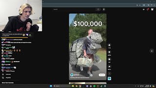 xQc reacts to Mr.Beast Sprinting with More & More Money