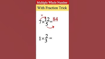 💯🤯 Whole Number Multiply by a Fraction Tricks #shorts #wholenumbers #fraction #tricks #multiply