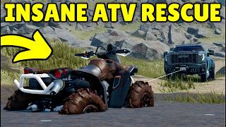 I Rescued My Brand New Atv From A Mudding Pit In Apm Roblox American Plains Mudding