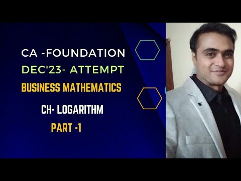 CA Foundation  Business Mathematics  LOGARITHM  Exercise 1D  ICAI Study Material Solution
