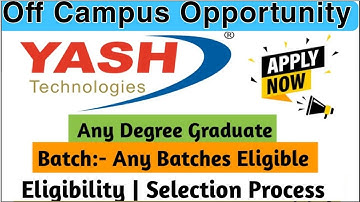 Yash Technology is Hiring for Trainee Programmer | 2023 & 2024 batch |Apply now @Jobsupdatebyhassan