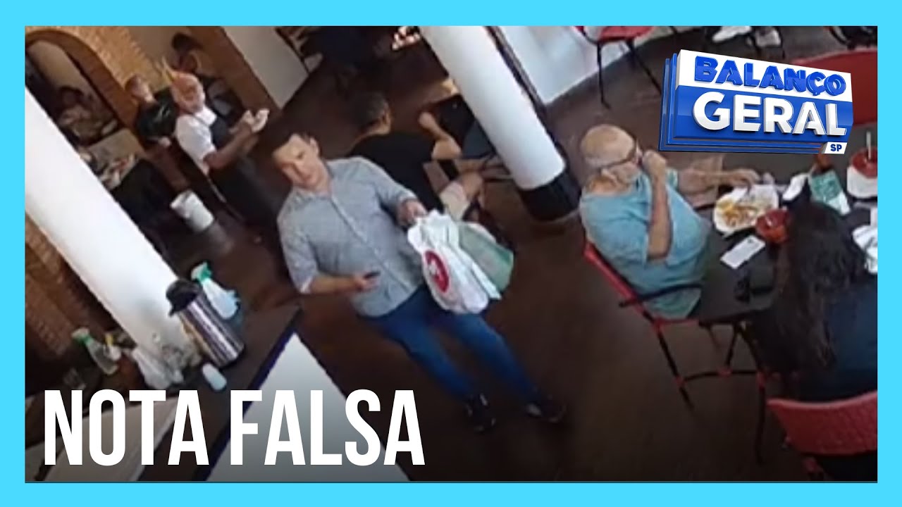 Cliente dá Golpe com nota falsa em restaurante de São Paulo