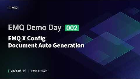 EMQ X Config Document Auto Generation