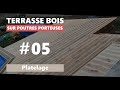 05  Platelage de la terrasse en bois pour piscine