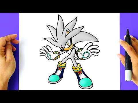 Como DESENHAR o SILVER THE HEDGEHOG do SONIC - Como DIBUJAR a SILVER THE HEDGEHOG de SONIC