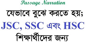 Passage Narration for JSC, SSC, HSC Practice-3