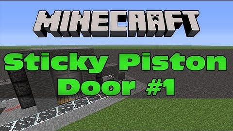 Minecraft Tutorial - How To Make A Sticky Piston Door (Original Build) (Beta 1.5_01)