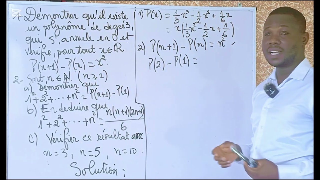 Exercice intéressant sur les polynômes niveau seconde