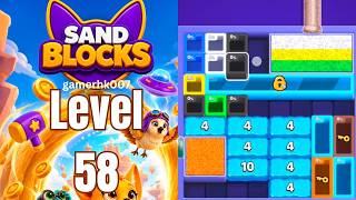Sand Block Level 58 Walkthrough Solution 