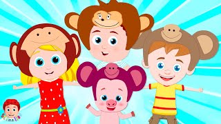 Five Little Monkeys + More Nursery Rhymes for Children by Schoolies