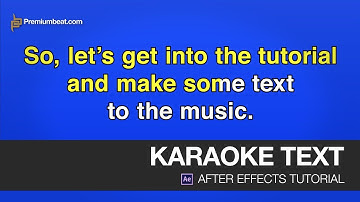 After Effects Video Tutorial: Karaoke Text