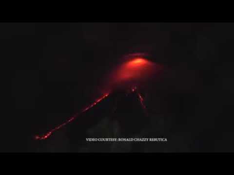 LAVA FLOW 🌋 of MAYON VOLCANO TimeLapse as of 8pm 1/15/18 camera iphone 8 plus apk