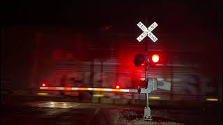 BNSF Single Locomotive Taking an Auto Rack Train (Blanco Ave CR1796 Crossing D‘Hanis TX)