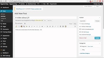 Adding video to your Piggyback Blog