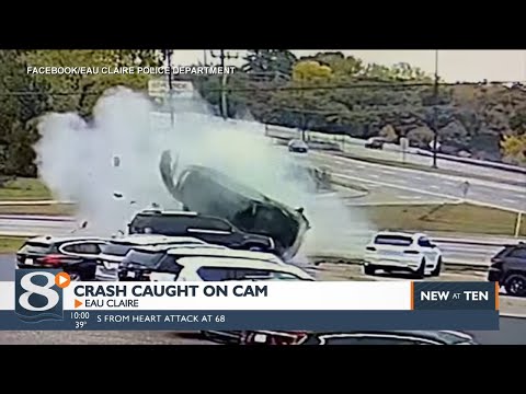 Video shows alleged drunk driver crash into stopped vehicle in Eau Claire