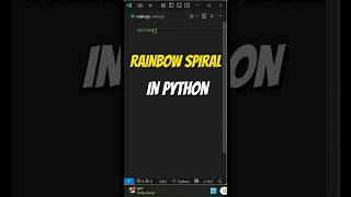 Rainbow Spiral in Python Turtle 🐢🌈 #coding #shorts #python #correctcoding #codingbat #programming