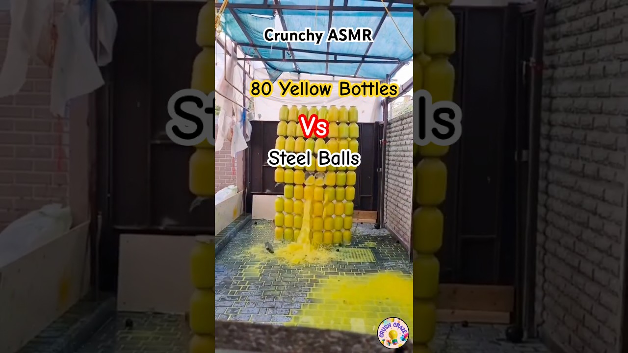 Yellow Glass Bottles ASMR (Very Tingly)