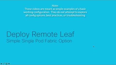 OBSOLETE: Deploying ACI Remote Leaf Part Two: Single ACI Pod Deployment (v2)