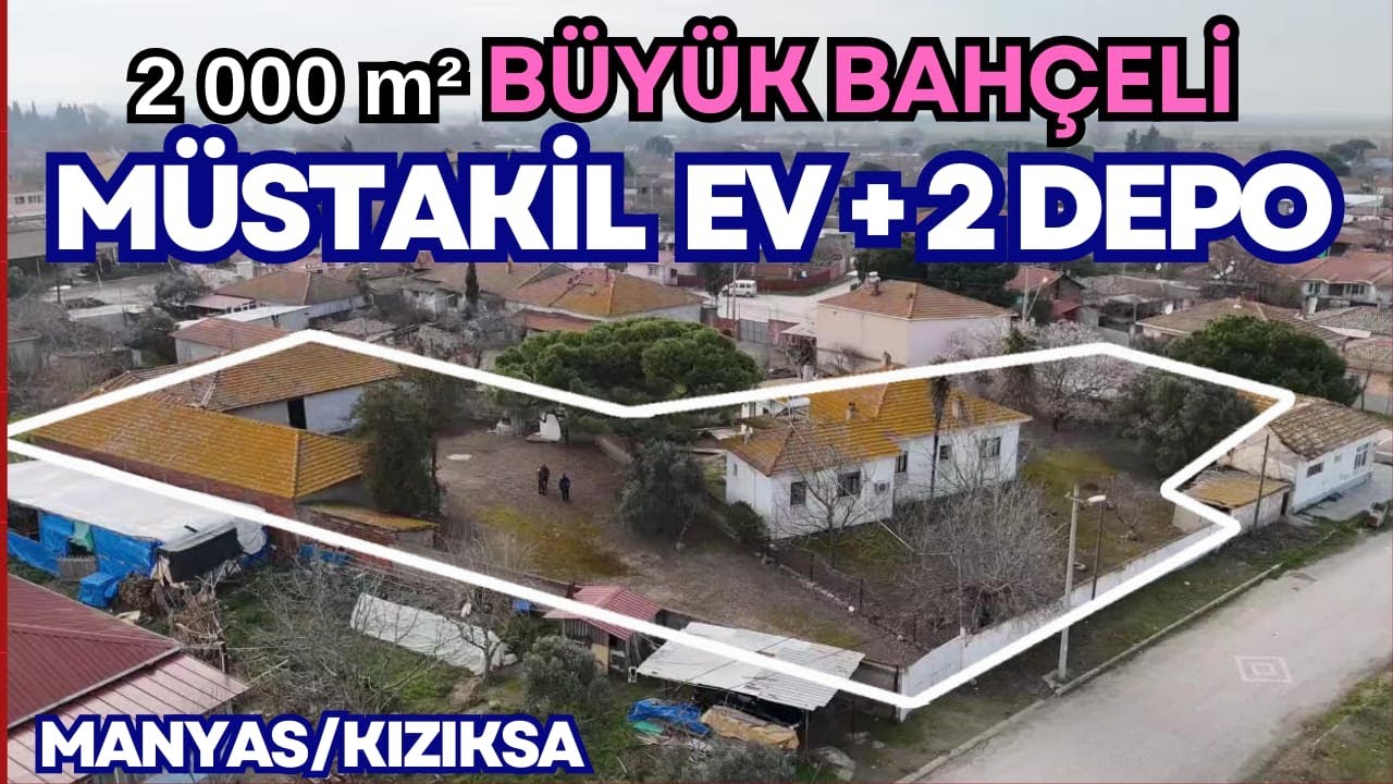 512-Büyük Bahçeli Müstakil Ev ve 2 Depo