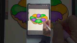 Procreate Drawing King Cake #shorts  #ipaddrawing #procreatedrawings #procreateart