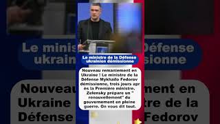 Le ministre de la Défense ukrainien démissionne | #Ukraine #Démission #MinistreDéfense #Zelensky