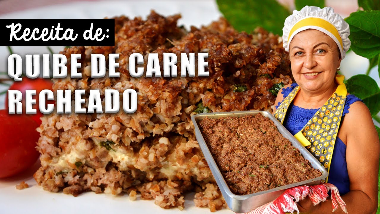 QUIBE DE CARNE RECHEADO! O melhor QUIBE que já comi!!! LEVE E FÁCIL - Célia Abreu