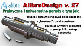 [337] Alibre Design - rowek wpustowy wałka - model 3D - poradnik | tutorial | PL