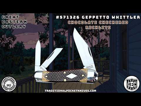 Great Eastern Cutlery:  Geppetto Whittler - Chocolate Checkered Richlite