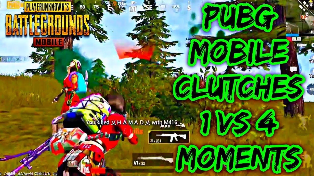 PUBG MOBILE BEST CLUTCHES 1 VS 4 MOMENTS ♥️😱👌 - YouTube