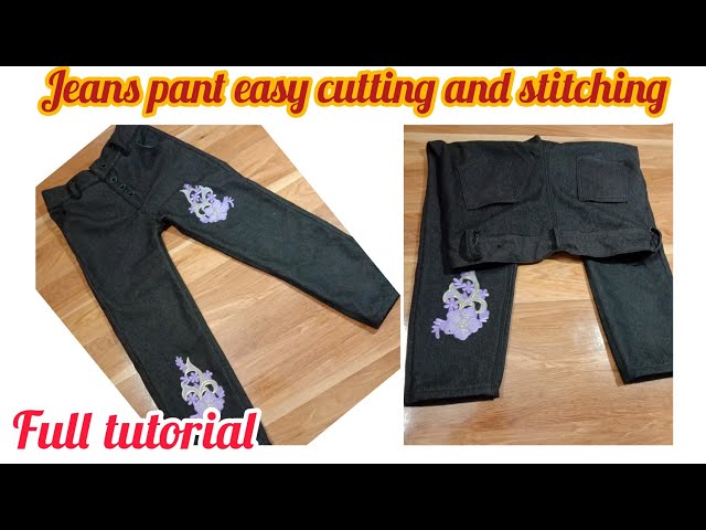 TAIAOJING Men's Cargo Pants New Denim Straight Pocket Stitching Plaid  Trousers Distressed Jeans Pants - Walmart.com