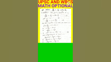 UPSC mathematics optional | Formation of ordinary differential equation | #shorts