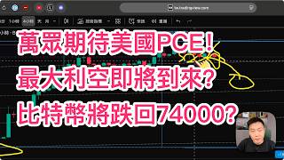 萬眾期待美國PCE！最大利空即將到來？比特幣將跌回74000？