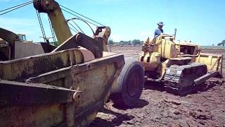 Warren on 3T D7 cat pulling bucyrus erie cable scraper at spring fling 2011