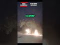 Motorcycle Pursuit Ends In FIREBALL