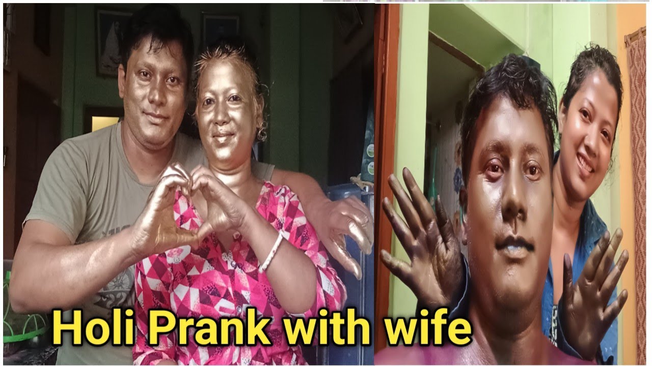 Holi Prank with wife#holi #funny #viralvideo #video#pranks 😁 😁