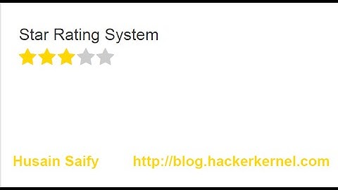 Star Rating System In PHP, MySql & jQuery